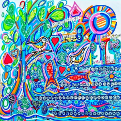 oeuvre-acrylique-artiste-evan-glover-nature-oiseaux